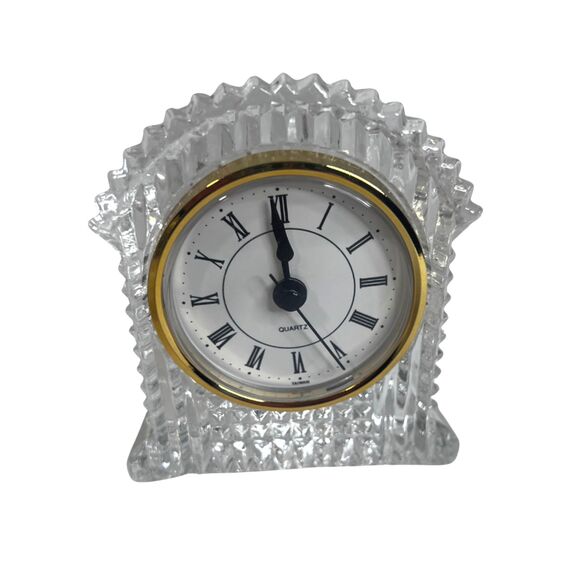 Imperial Crystal NEW 24% Lead Crystal Grandfather Clock 3.5" x 4" Desk Decor - Picture 1 of 11